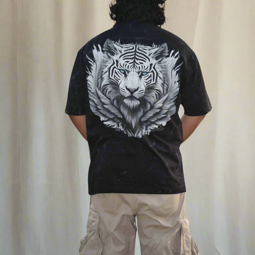 Fierce Majesty Acid Wash Black-Tee