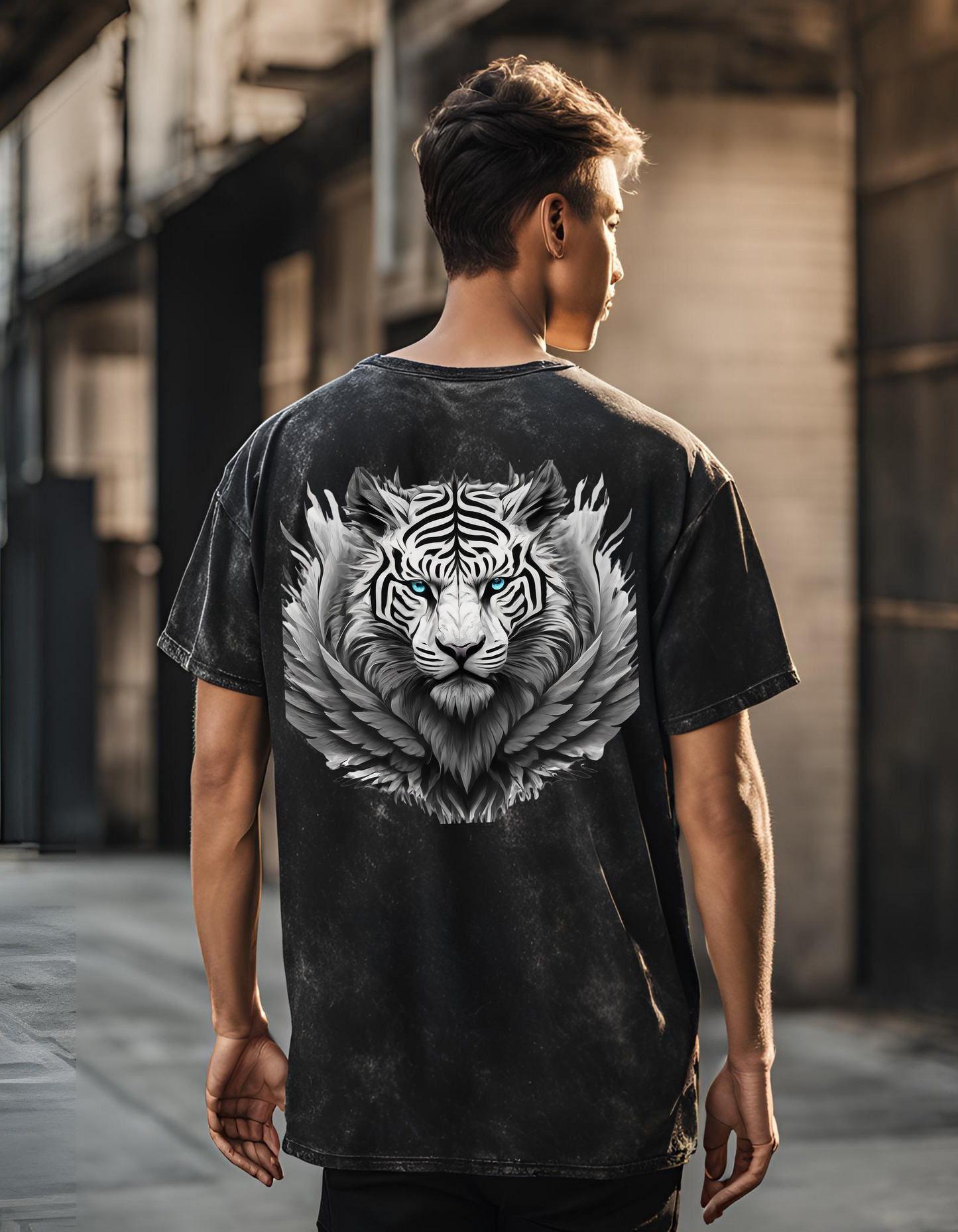 Fierce Majesty Acid Wash Black-Tee