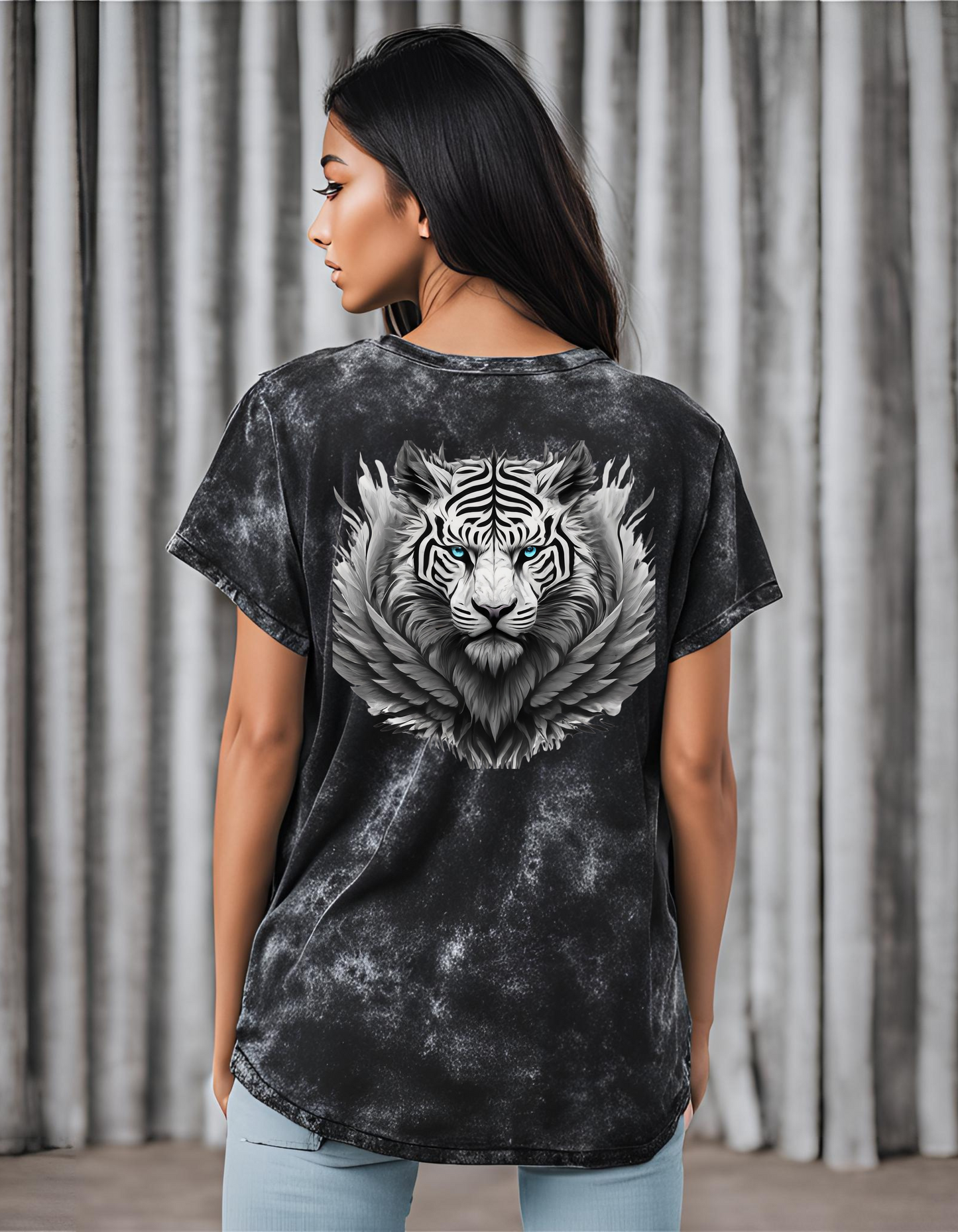 Fierce Majesty Acid Wash Black-Tee