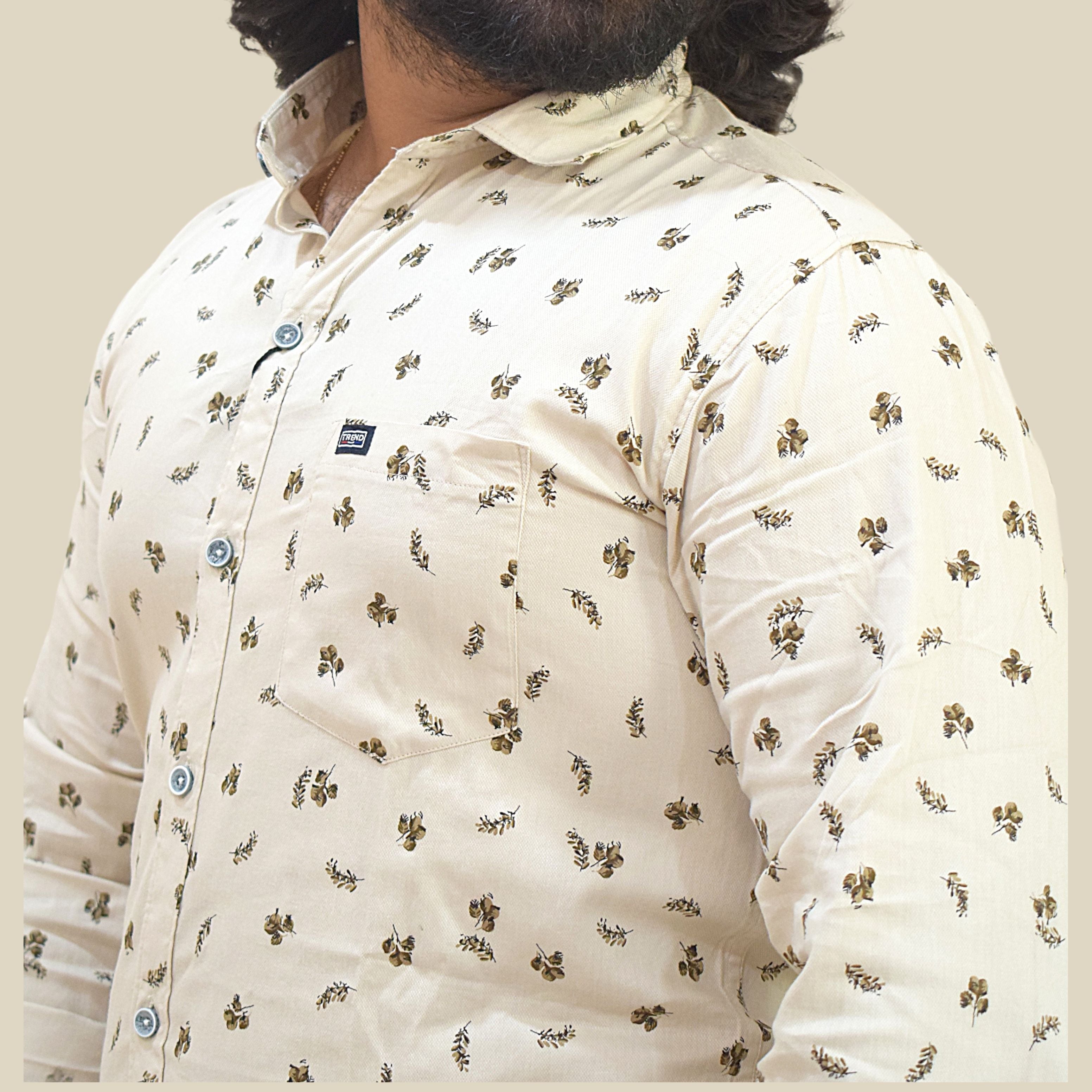Beige Bloom Floral Shirt