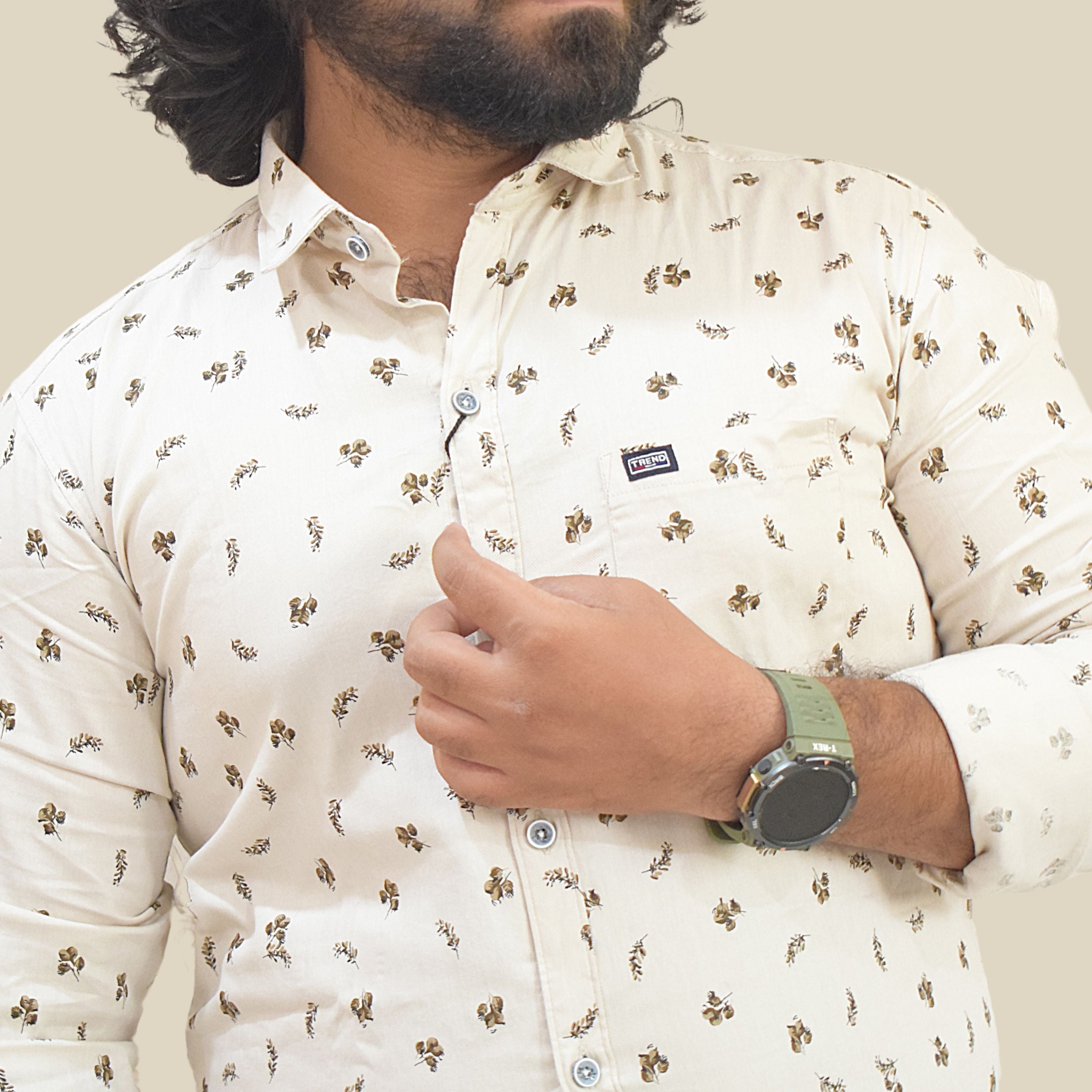 Beige Bloom Floral Shirt