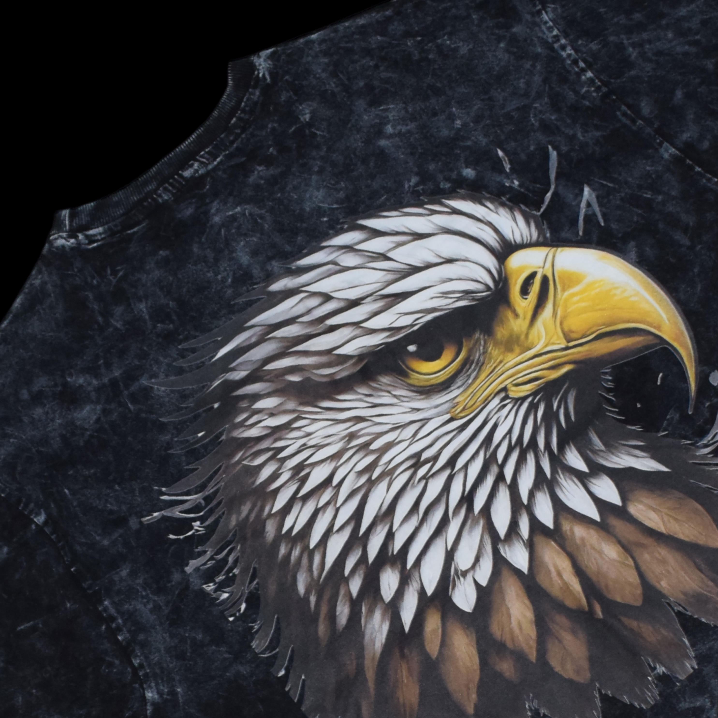 Golden Gaze Acid Wash Black- Tee