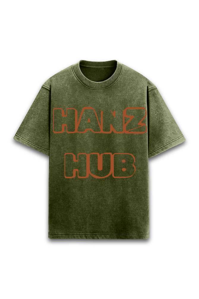 Bear Acid Wash Olive Green-Tee