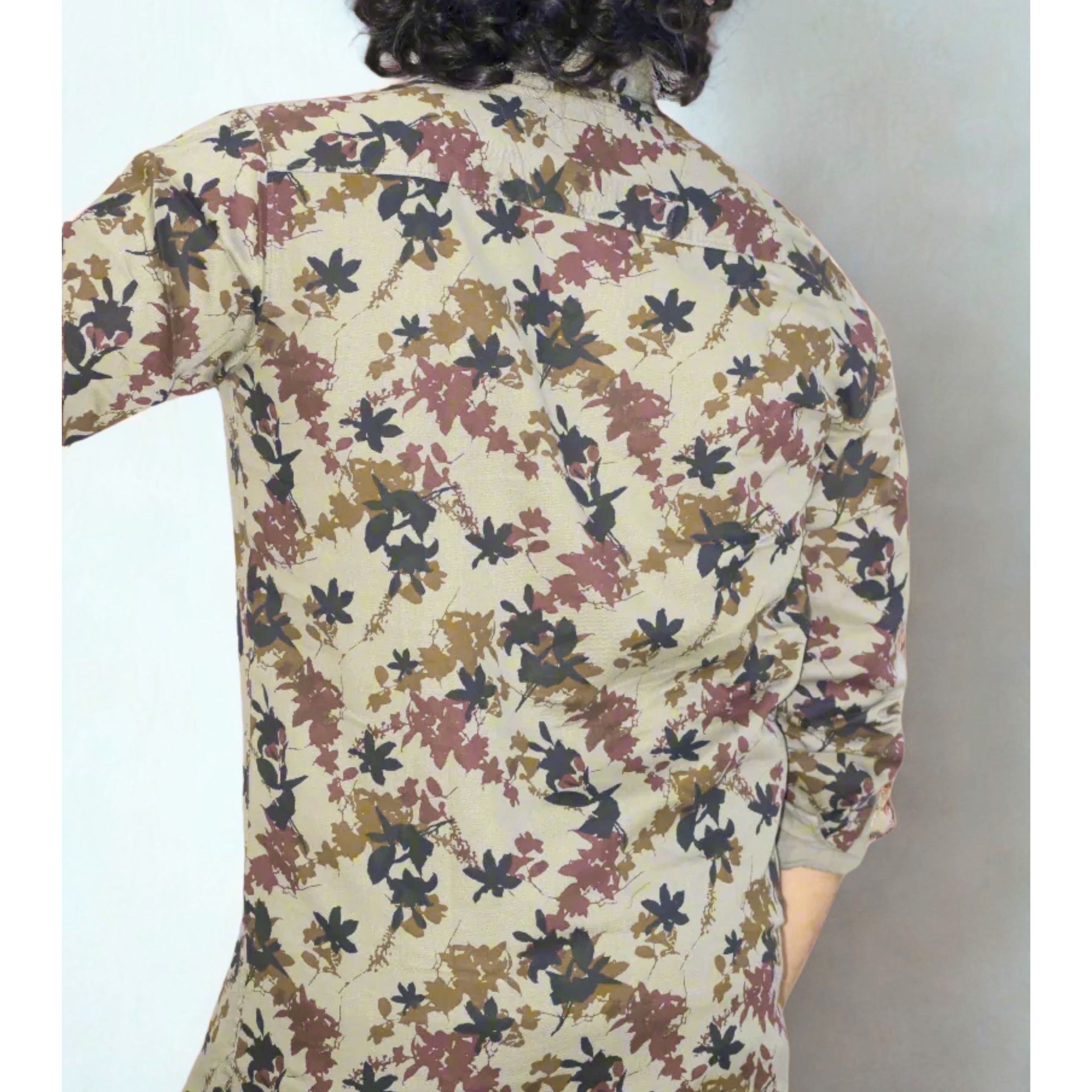 Floral Print Burgundy Shirt