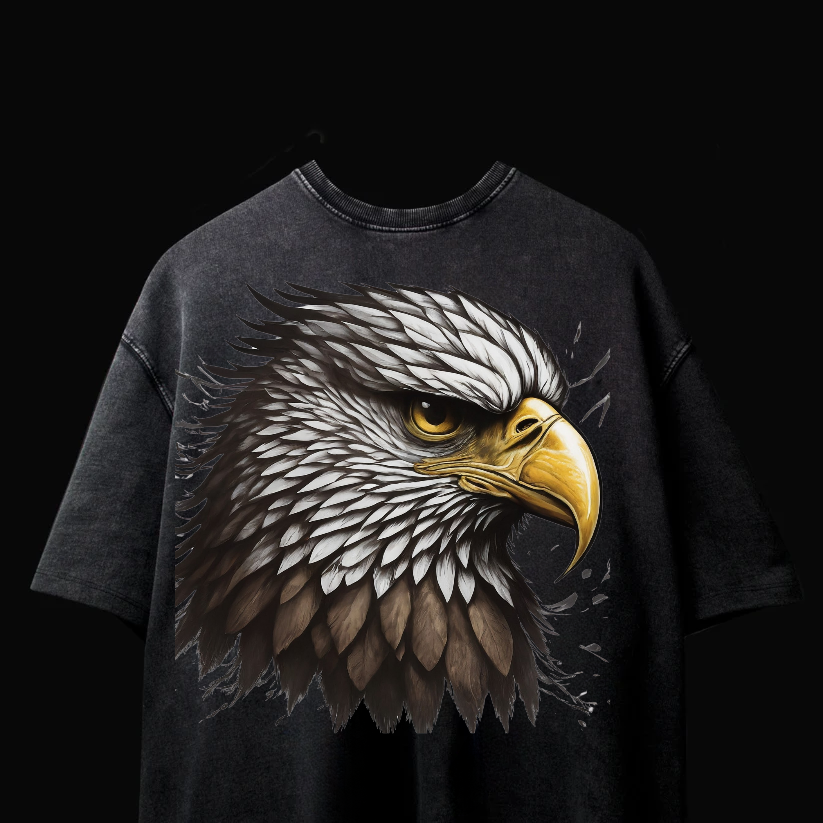 Golden Gaze Acid Wash Black- Tee