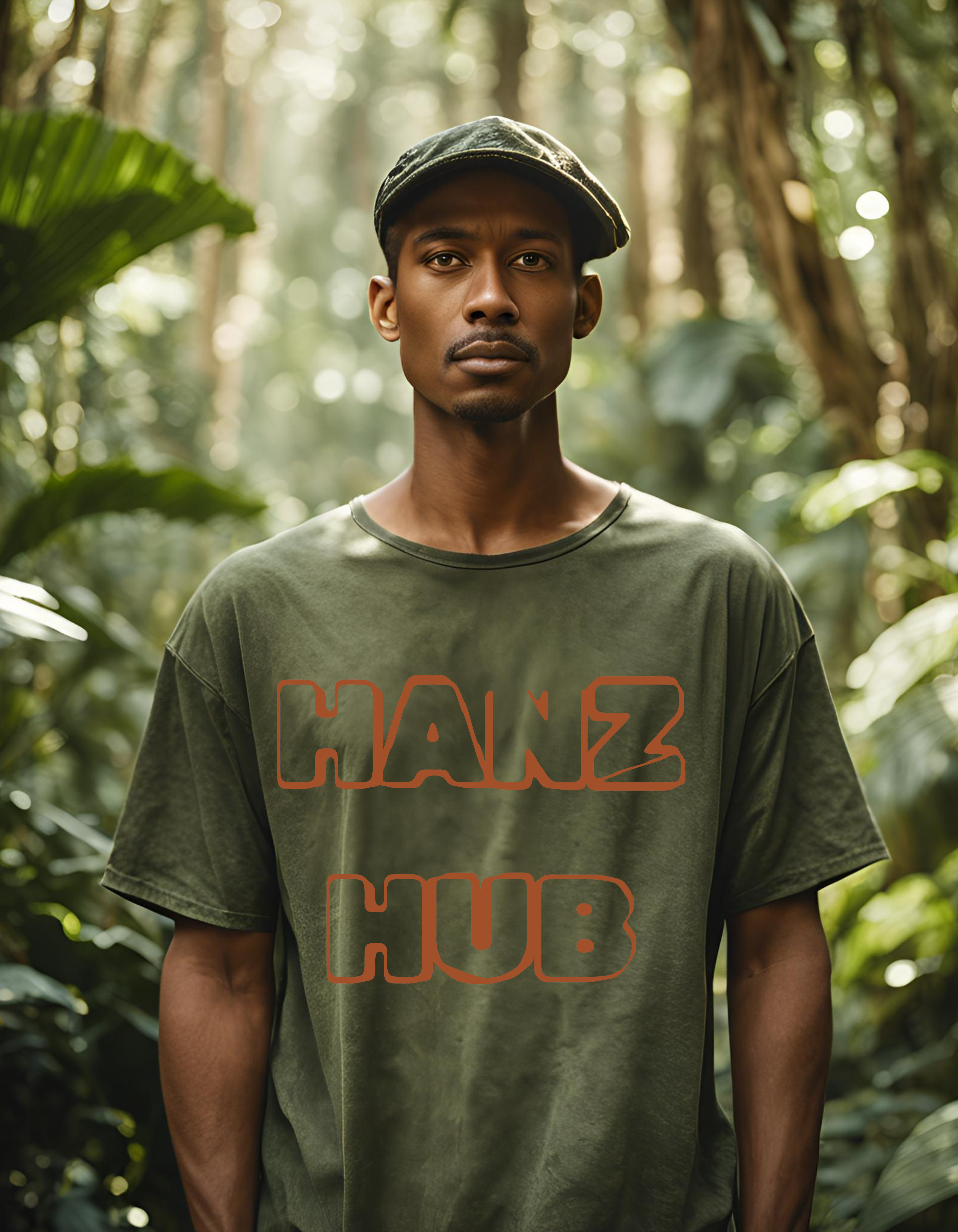 Bear Acid Wash Olive Green-Tee
