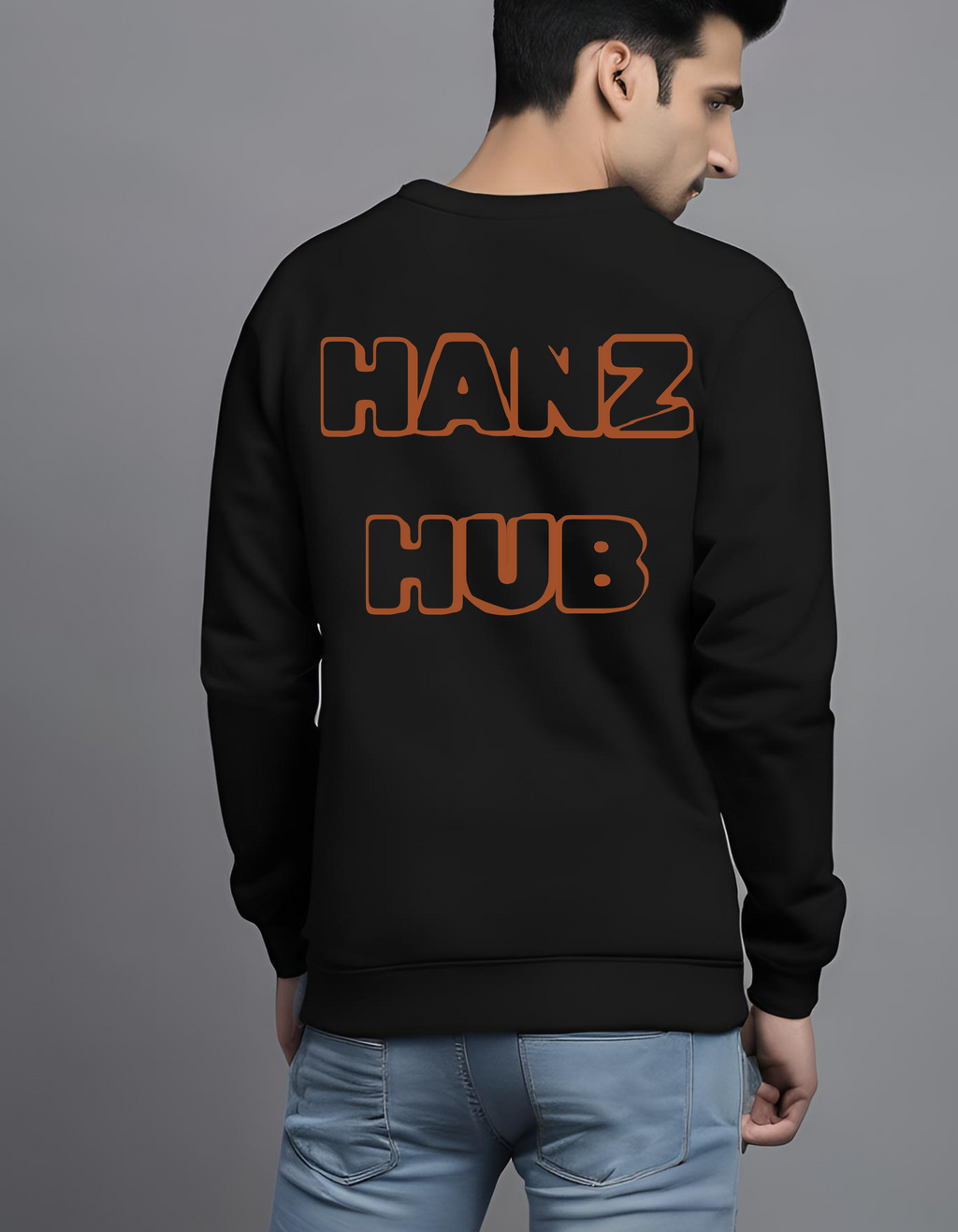 Bear Print Grey Melange- Sweatshirt