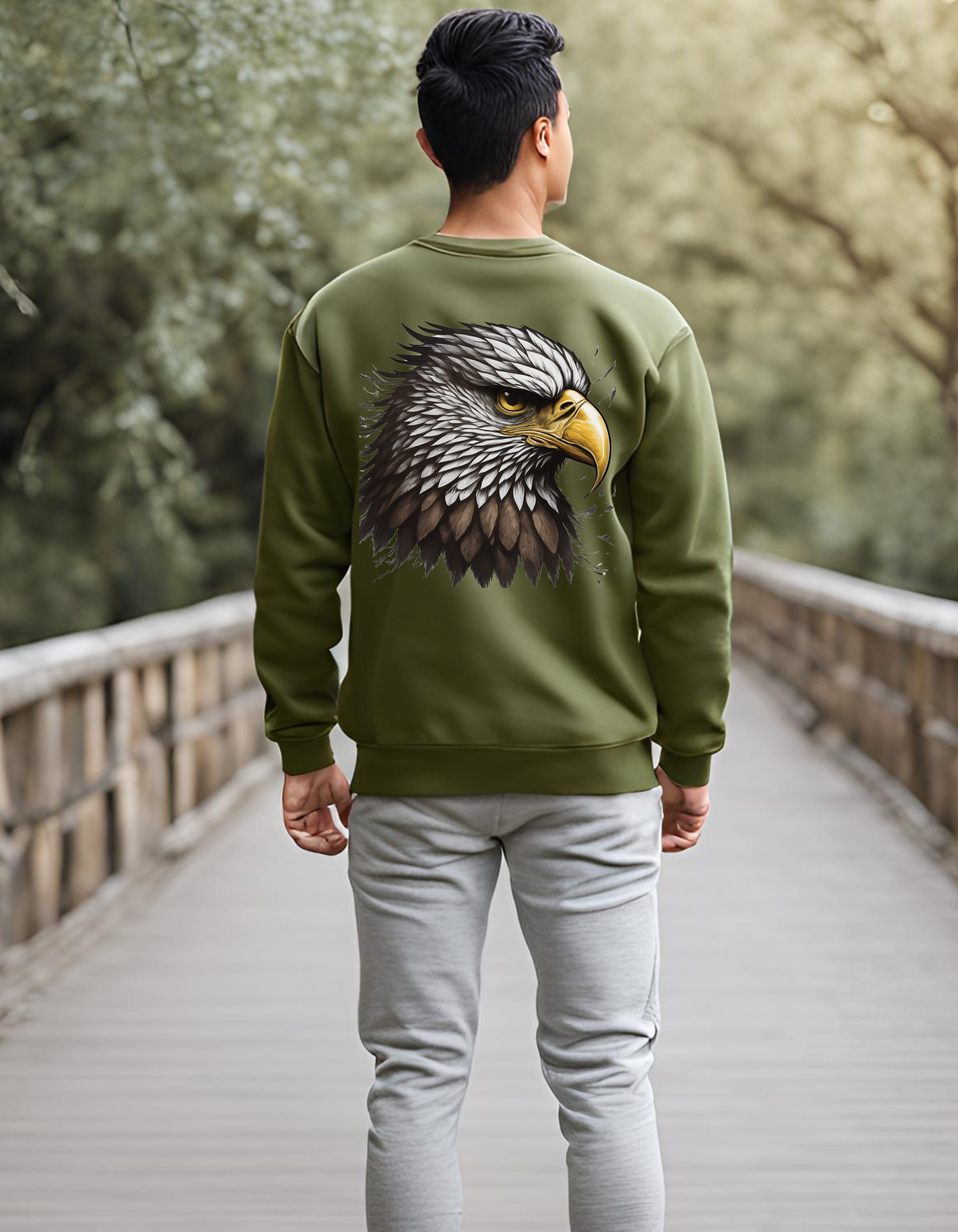 Golden Gaze Olive Green- SWEATSHIRT