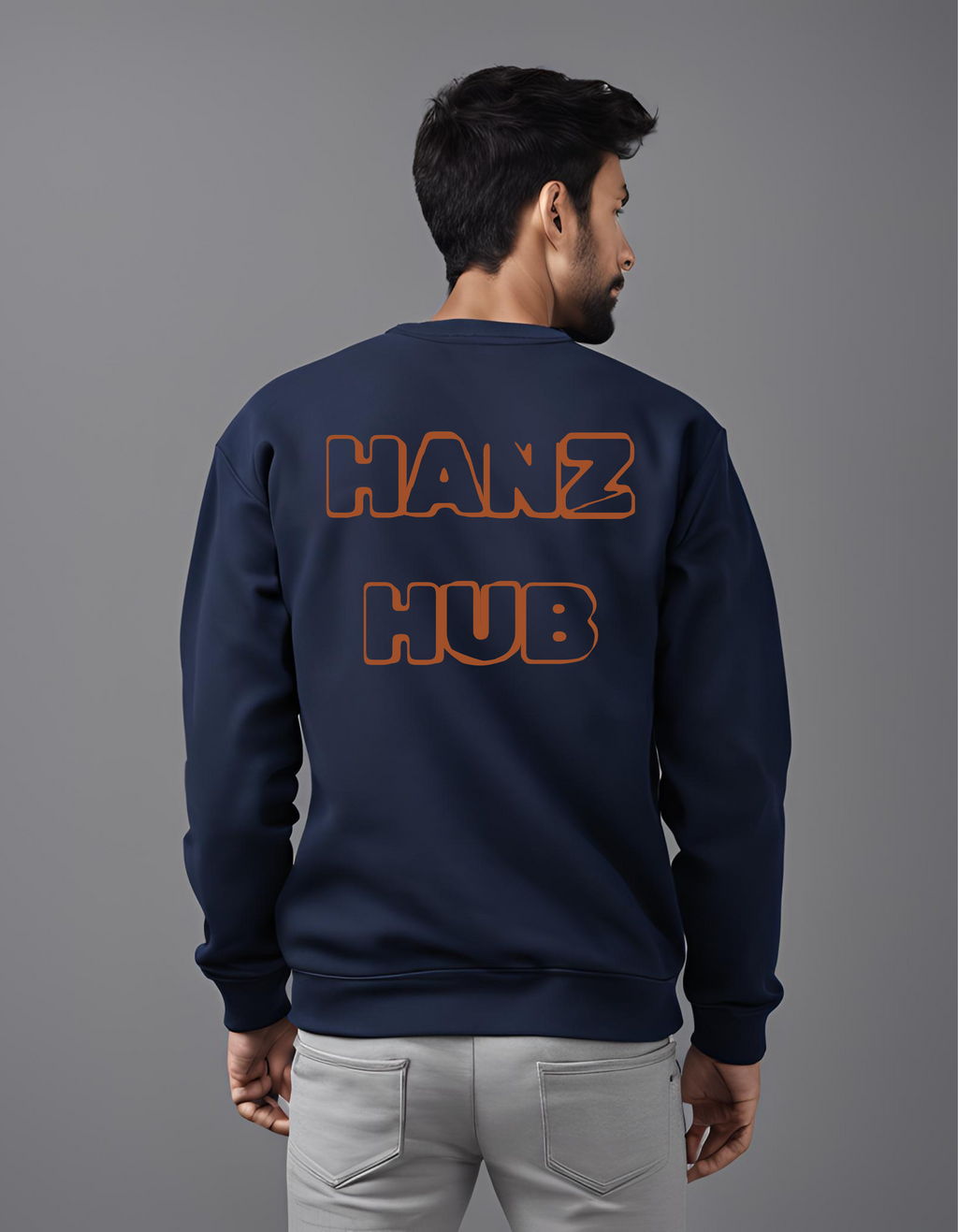 Bear Print Grey Melange- Sweatshirt