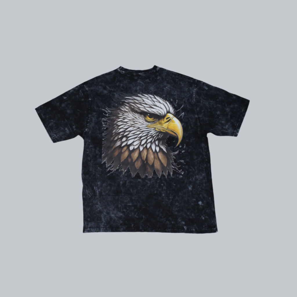 Golden Gaze Acid Wash Black- Tee