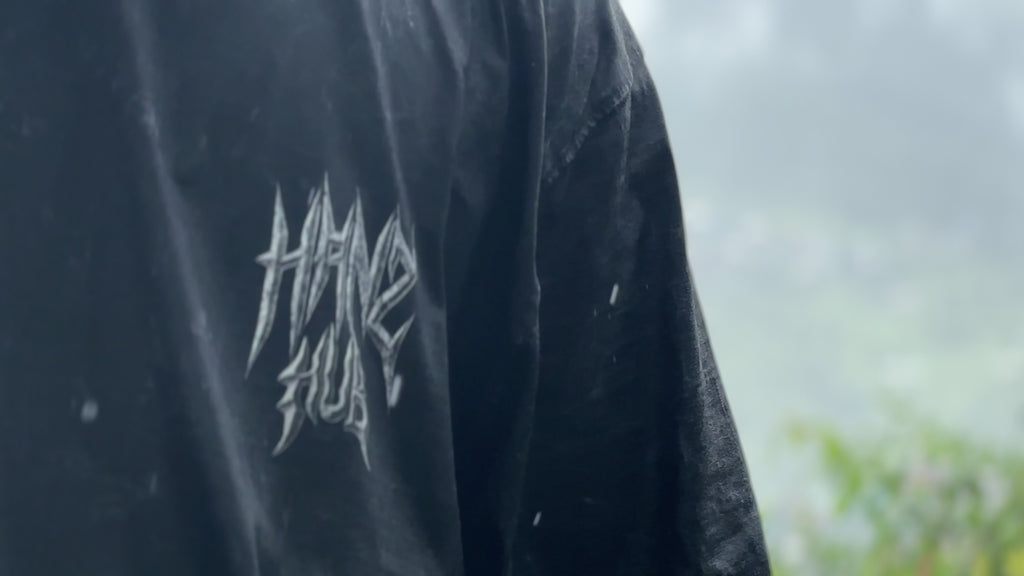 Croc Jaw Acid Wash Black-Tee